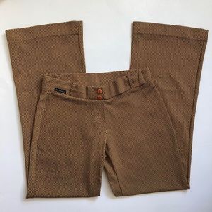 70’s Vintage Brown Patterned Flare Pants